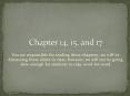 You are responsible for reading these chapters PowerPoint PPT Presentation