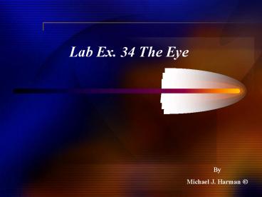 Lab Ex. 34 The Eye