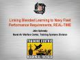 Linking Blended Learning to Navy Fleet Performance Requirements, REAL-TIME PowerPoint PPT Presentation