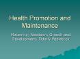 Health Promotion and Maintenance PowerPoint PPT Presentation