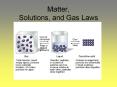 Matter, Solutions, and Gas Laws PowerPoint PPT Presentation
