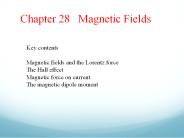 Chapter 28  Magnetic Fields