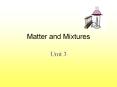 Matter and Mixtures PowerPoint PPT Presentation