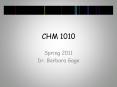CHM 1010 PowerPoint PPT Presentation