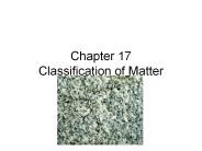 Chapter 17 Classification of Matter