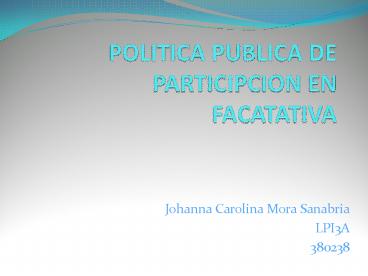 POLITICA PUBLICA DE PARTICIPCION EN FACATATIVA (1)