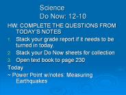 Science Do Now: 12-10
