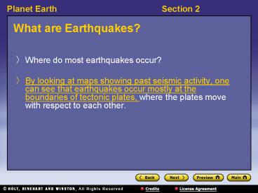 What are Earthquakes?