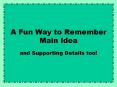 A Fun Way to Remember Main Idea PowerPoint PPT Presentation