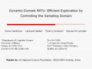 Dynamic-Domain RRTs: Efficient Exploration by Controlling the Sampling Domain