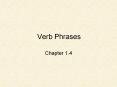 Verb Phrases PowerPoint PPT Presentation