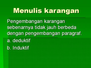 Menulis karangan