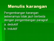 Menulis karangan