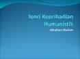 Teori Kepribadian Humanistik PowerPoint PPT Presentation