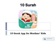 10 Surah - 10 Surah App for Muslims Kids