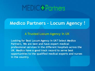 Medico Partners - Locum Agency