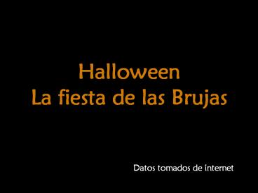 Halloween La fiesta de las Brujas