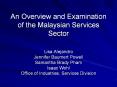 An Overview and Examination of the Malaysian Services Sector PowerPoint PPT Presentation