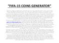 Fifa 15 Coin Generator PowerPoint PPT Presentation