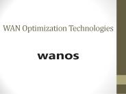 WAN Optimization Technologies