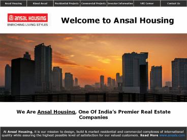 Ansal Housing - Premium Real Estate Companies in India
