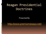 Reagan Presidential Doctrines