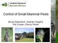Control of Small Mammal Pests PowerPoint PPT Presentation