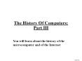 The History Of Computers: Part III PowerPoint PPT Presentation