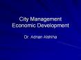 City Management Economic Development PowerPoint PPT Presentation