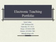 Electronic Teaching Portfolio