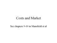 Costs and Market