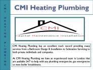 CMI Heating Plumbing- Bathroom Design & Installation London