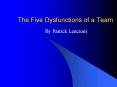 The Five Dysfunctions of a Team PowerPoint PPT Presentation