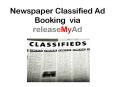 Newspaper Classified Ad booking via releaseMyAd PowerPoint PPT Presentation