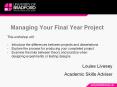 Managing Your Final Year Project PowerPoint PPT Presentation