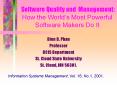 Software Quality and Management: How the World PowerPoint PPT Presentation