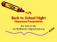 Back to School Night Homeroom Presentation PowerPoint PPT Presentation