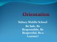 Sidney Middle School PowerPoint PPT Presentation