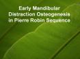 Early Mandibular Distraction Osteogenesis in Pierre Robin Sequence PowerPoint PPT Presentation