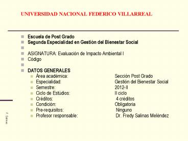 UNIVERSIDAD NACIONAL FEDERICO VILLARREAL