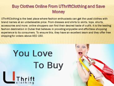 Buy Clothes Online