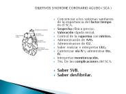 OBJETIVOS SINDROME CORONARIO AGUDO ( SCA )