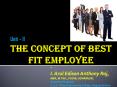 THE CONCEPT OF BEST FIT EMPLOYEE PowerPoint PPT Presentation