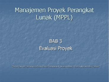 Manajemen Proyek Perangkat Lunak (MPPL)