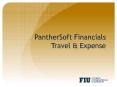 PantherSoft Financials Travel PowerPoint PPT Presentation