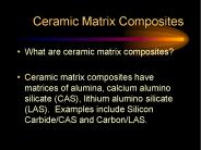 Ceramic Matrix Composites