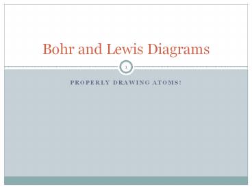 Properly drawing atoms!