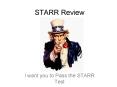 STARR Review PowerPoint PPT Presentation