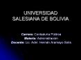 UNIVERSIDAD SALESIANA DE BOLIVIA PowerPoint PPT Presentation