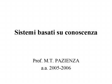 Sistemi basati su conoscenza